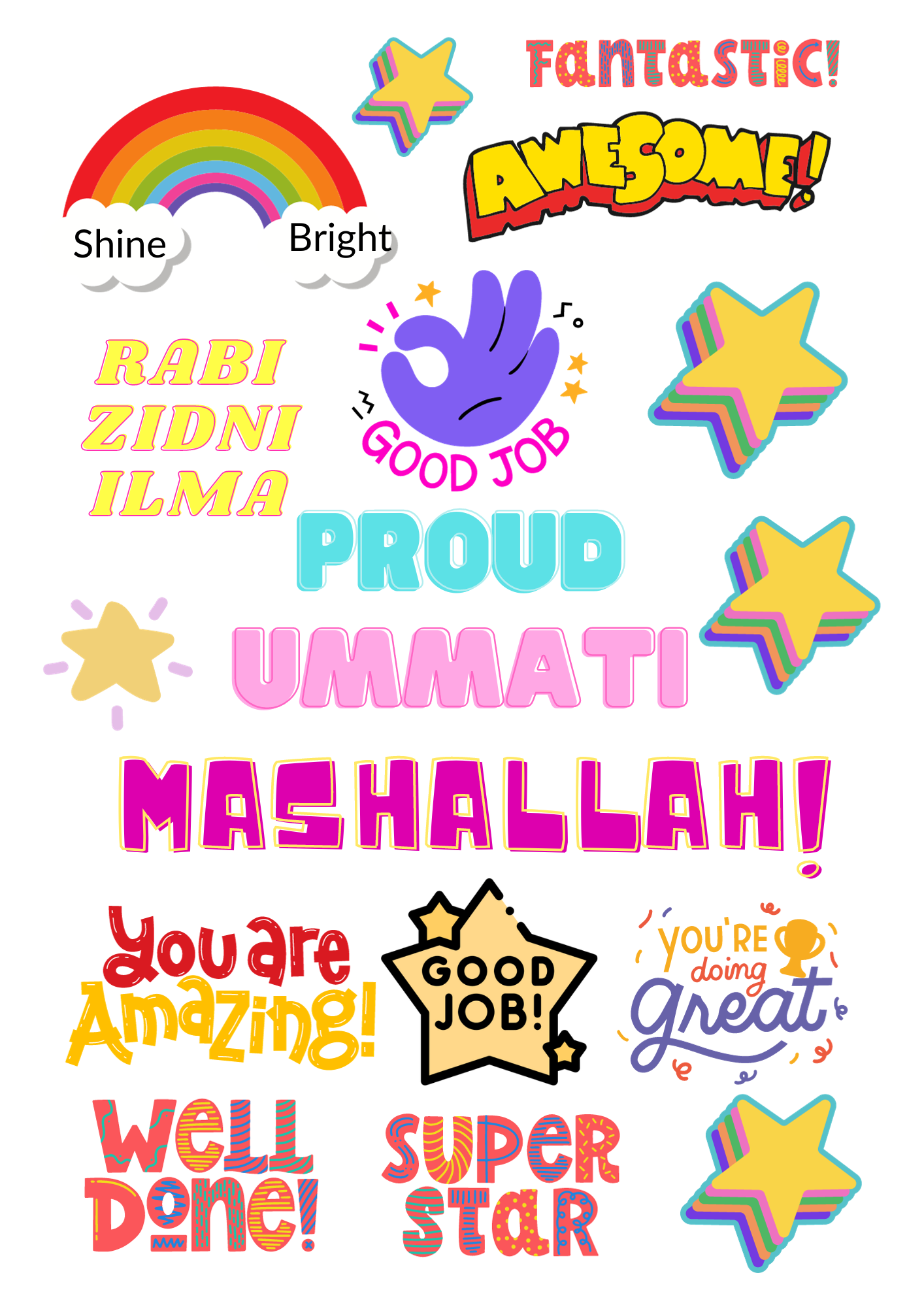 Islamic Sticker Sheet